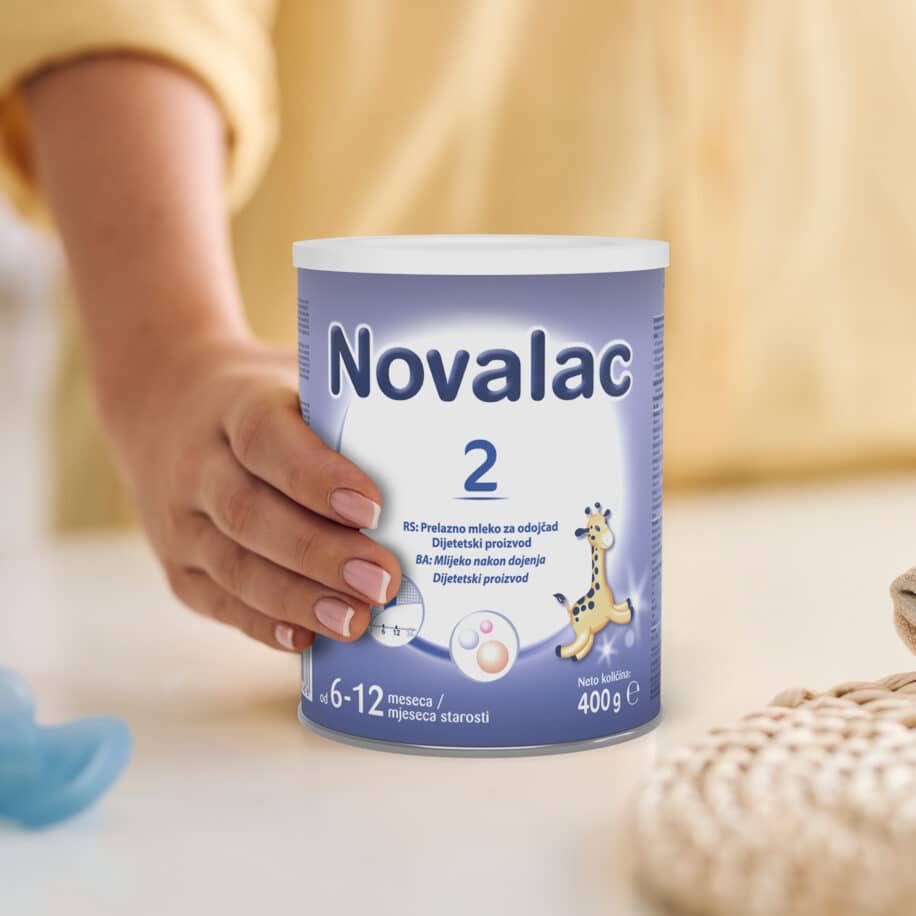 Novalac 2 400g Preporučeno – idealna formula za bebe od 6 mjeseci.