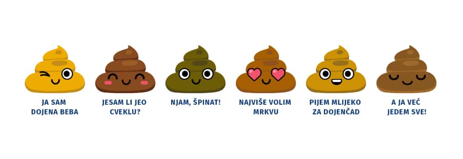 Boja bebine stolice uz Novalac – šta znači promjena boje stolice?