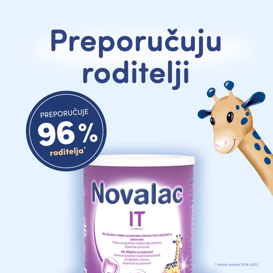 Novalac IT 400g – mliječna formula za djecu s probavnim smetnjama.